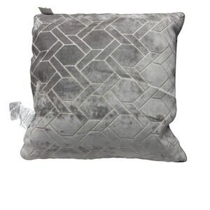 Sag Harbor Decorative Pillow Luxurious‎ Feather Fill Geometric Gray 20x20